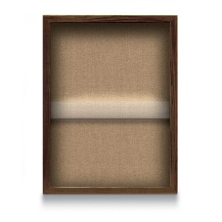 United Visual Products Indoor Enclosed Combo Board, 48"x36", Gold Frame/Black & Dark Spruce UVCB4836G-BLACK-DRKSPR